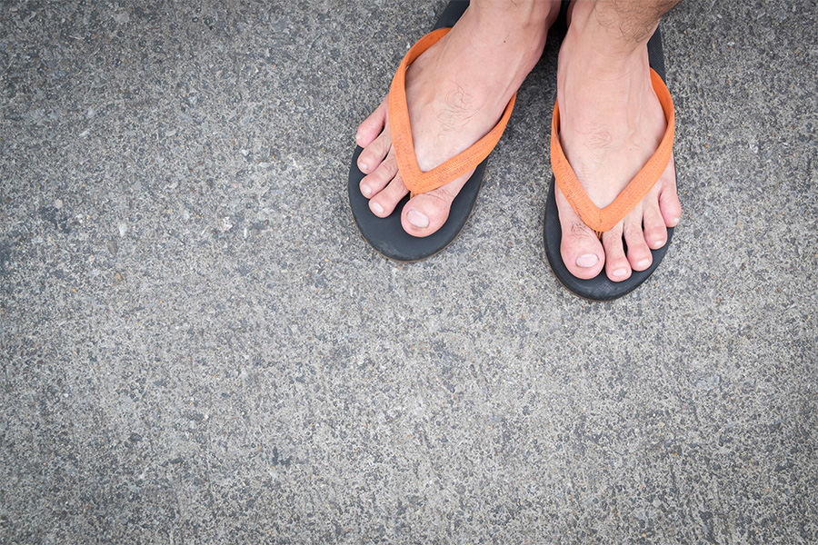 Wearing Flip-flops