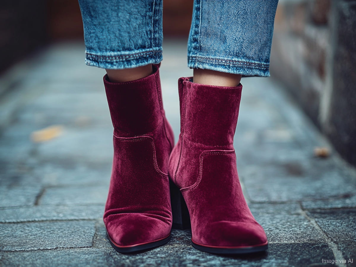 Velvet Ankle Boots