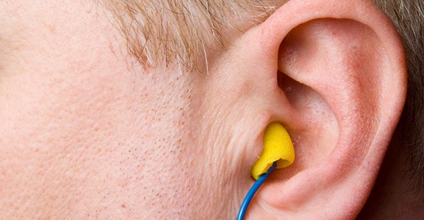 A man prevents hearing loss
