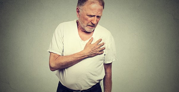 A man experiences chest pain