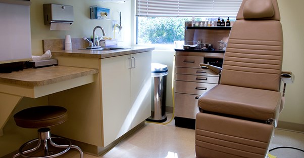 A dental examination room
