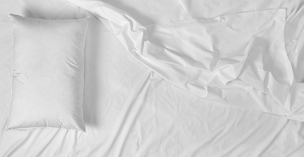 unmade bed from bedwetting