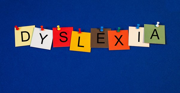 cards spelling out dyslexia