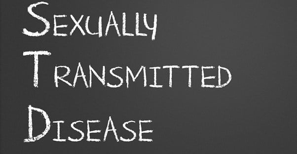the words sexually transmitted disease on a chalkboard