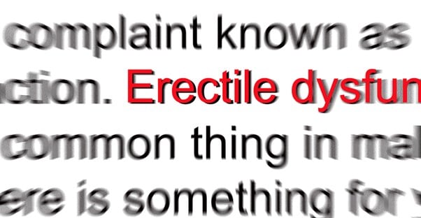 website text about erectile dysfunction