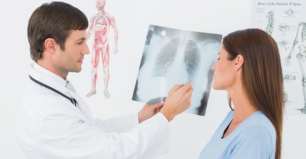 A doctor treats cystic fibrosis