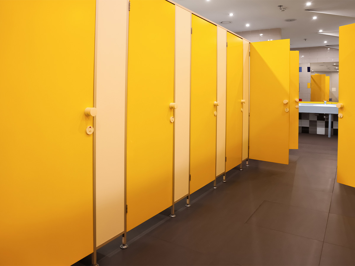 No Gaps in Bathroom Stalls