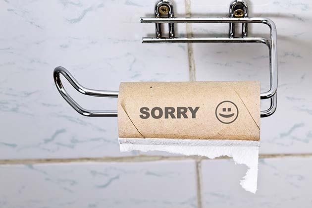 No Toilet Paper in China