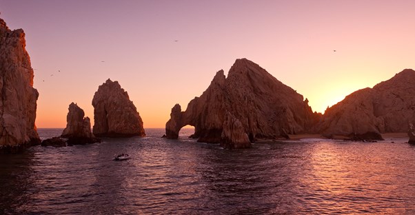 rock formations sit off the coast of cabo san lucas
