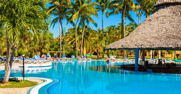 poolside at a resort in Cuba