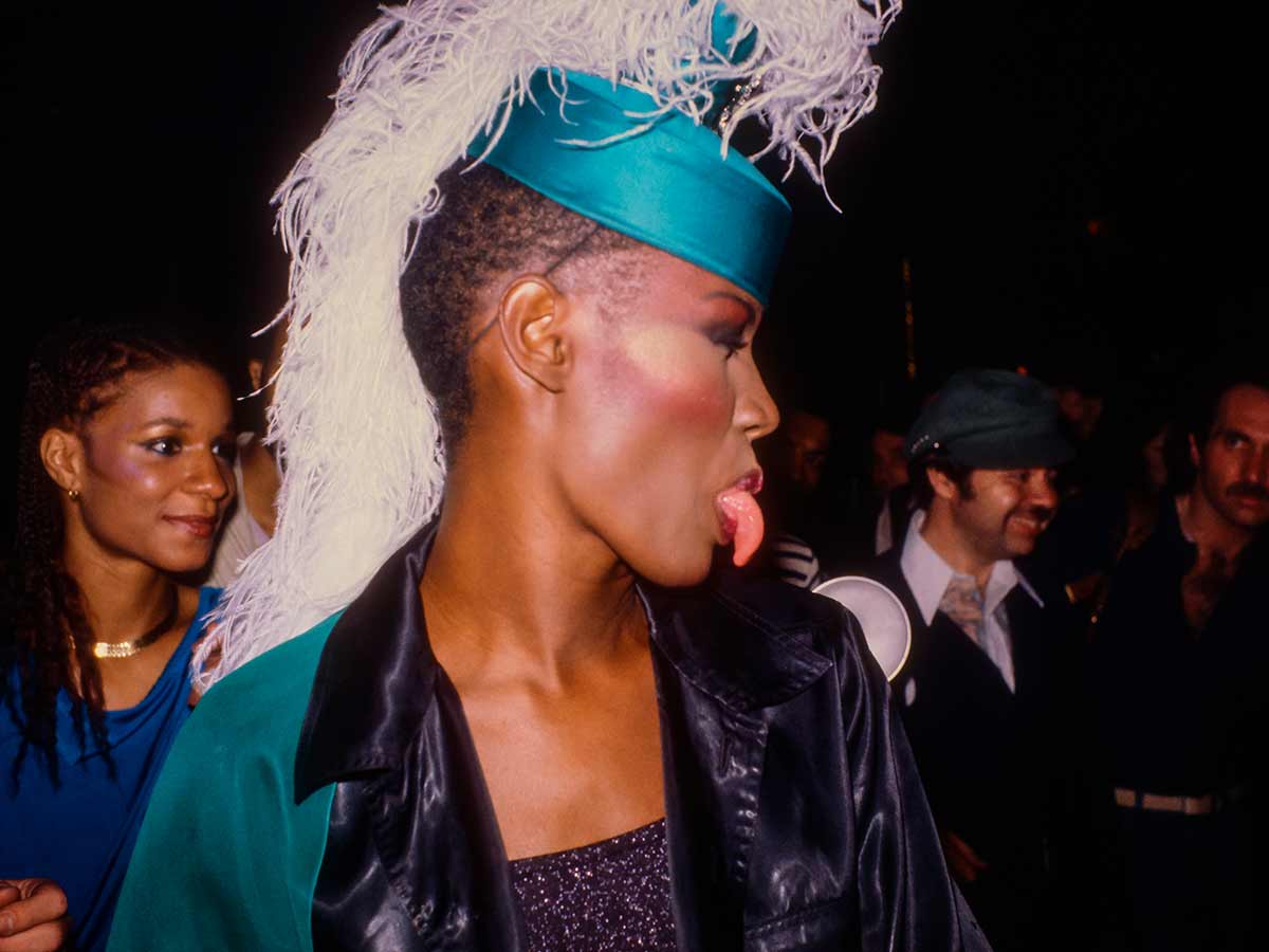 Grace Jones Sticks Out her Tongue