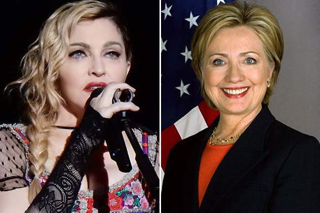 Madonna and Hillary Clinton