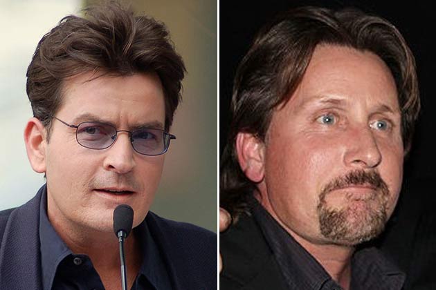 Charlie Sheen and Emilio Estevez