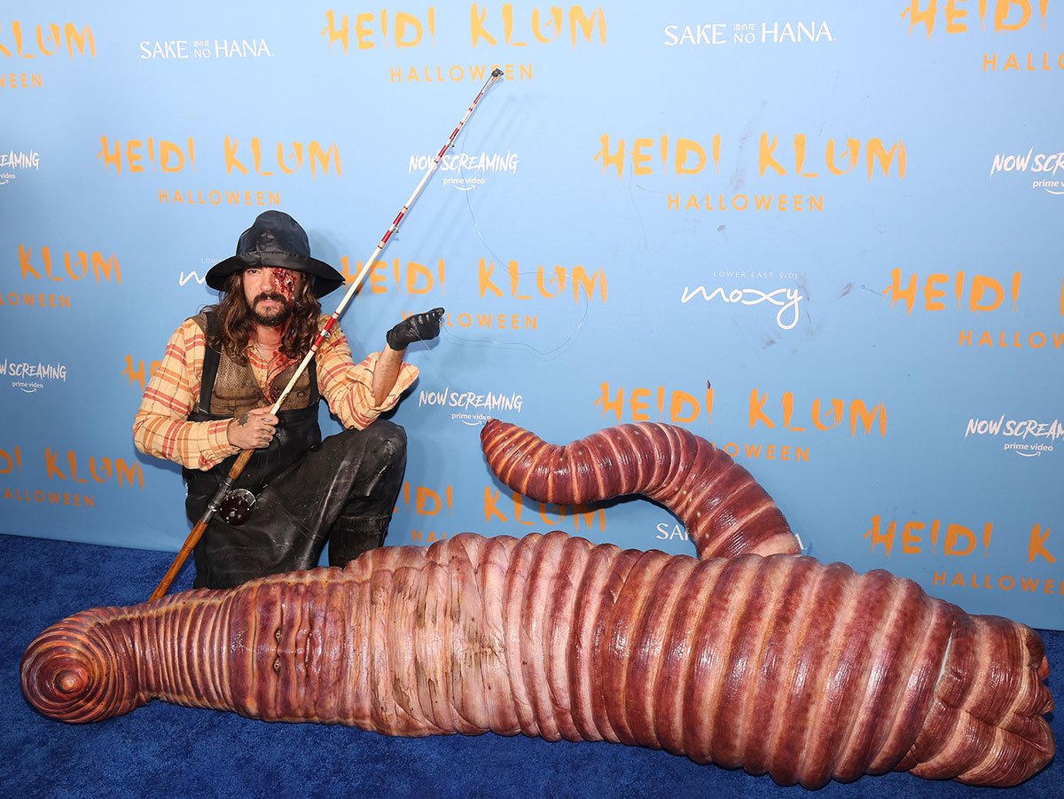 Heidi Klum as a "Worm on a Hook"
