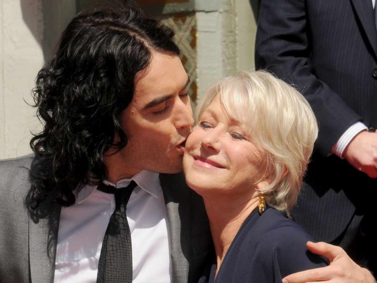 Russell Brand and Helen Mirren