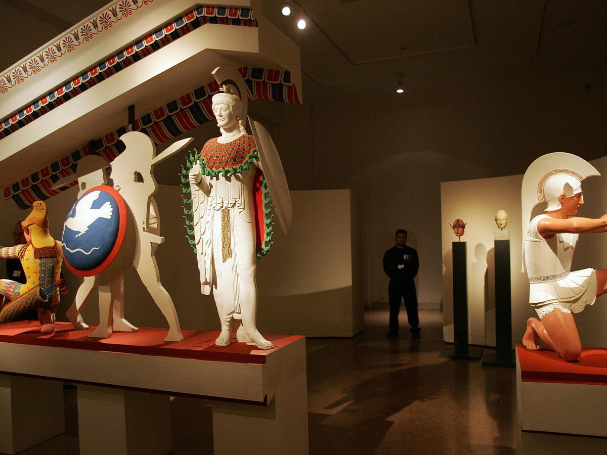 Statues in ancient Greece and Rome were brightly painted.