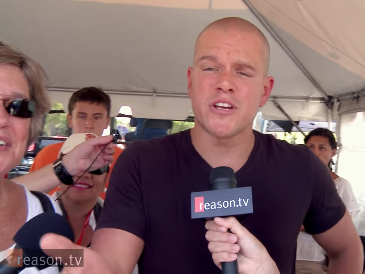 When Matt Damon Got Defensive with Libertarian News Channel