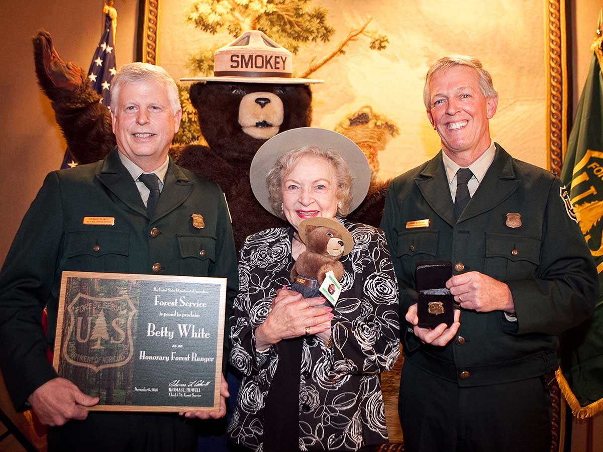 She became an honorary forest ranger in 2010.