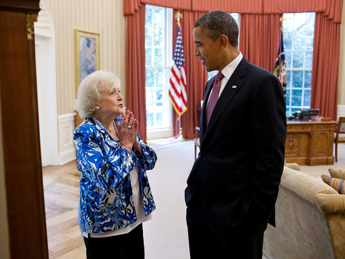 She once got to cuddle with President Obama's dog, Bo.