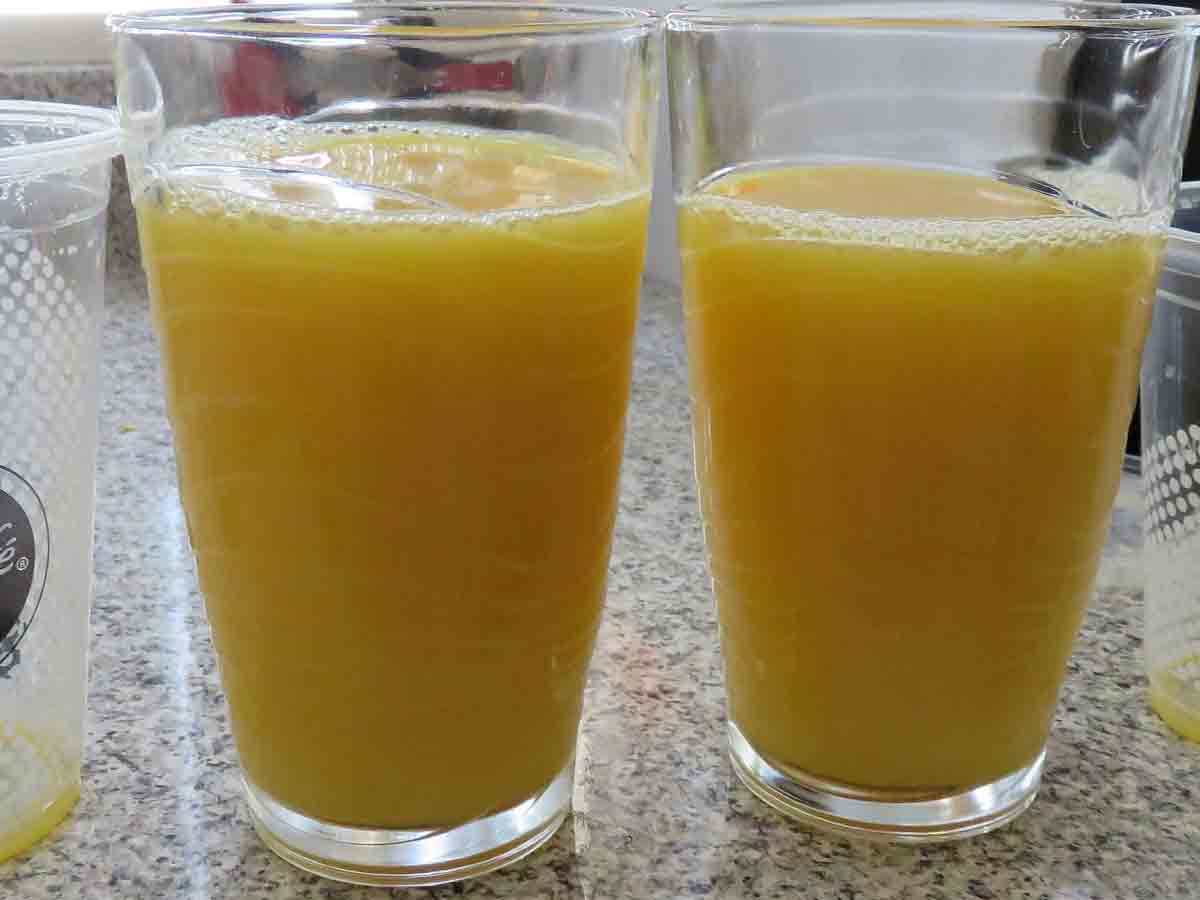 Small vs. Medium Orange Juice from McDonald’s.