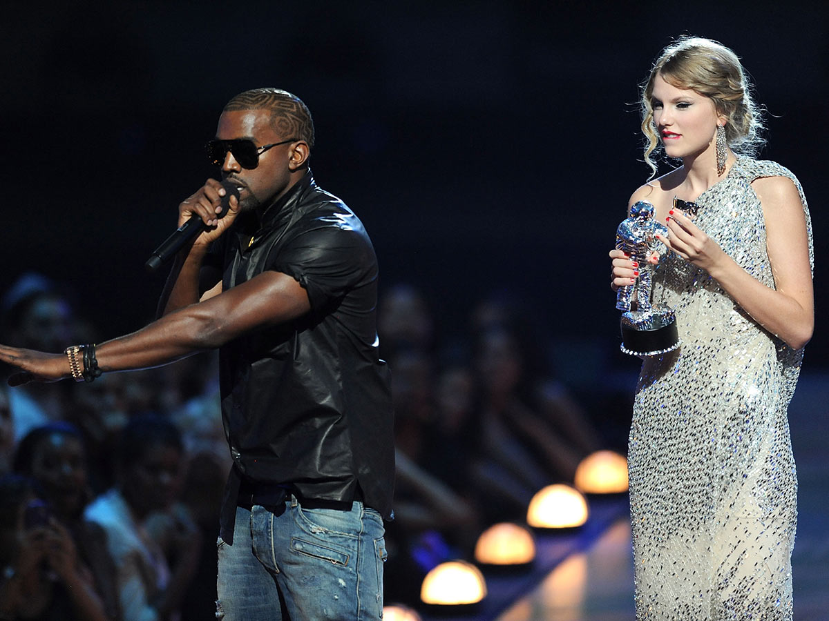 2. Kanye West Interrupted Taylor Swift’s Acceptance Speech...and Never Did Let Her Finish