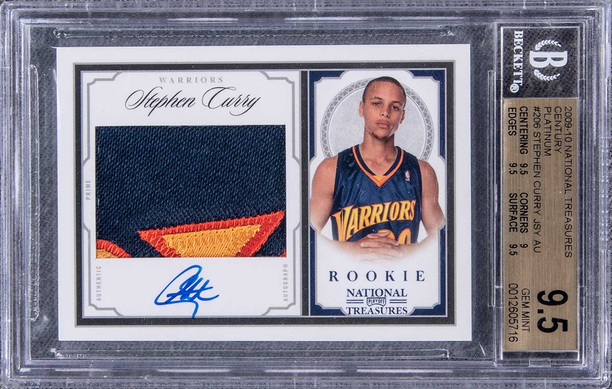 Stephen Curry (Panini National Treasures Century Platinum Rookie Card Autographed 2009-10)