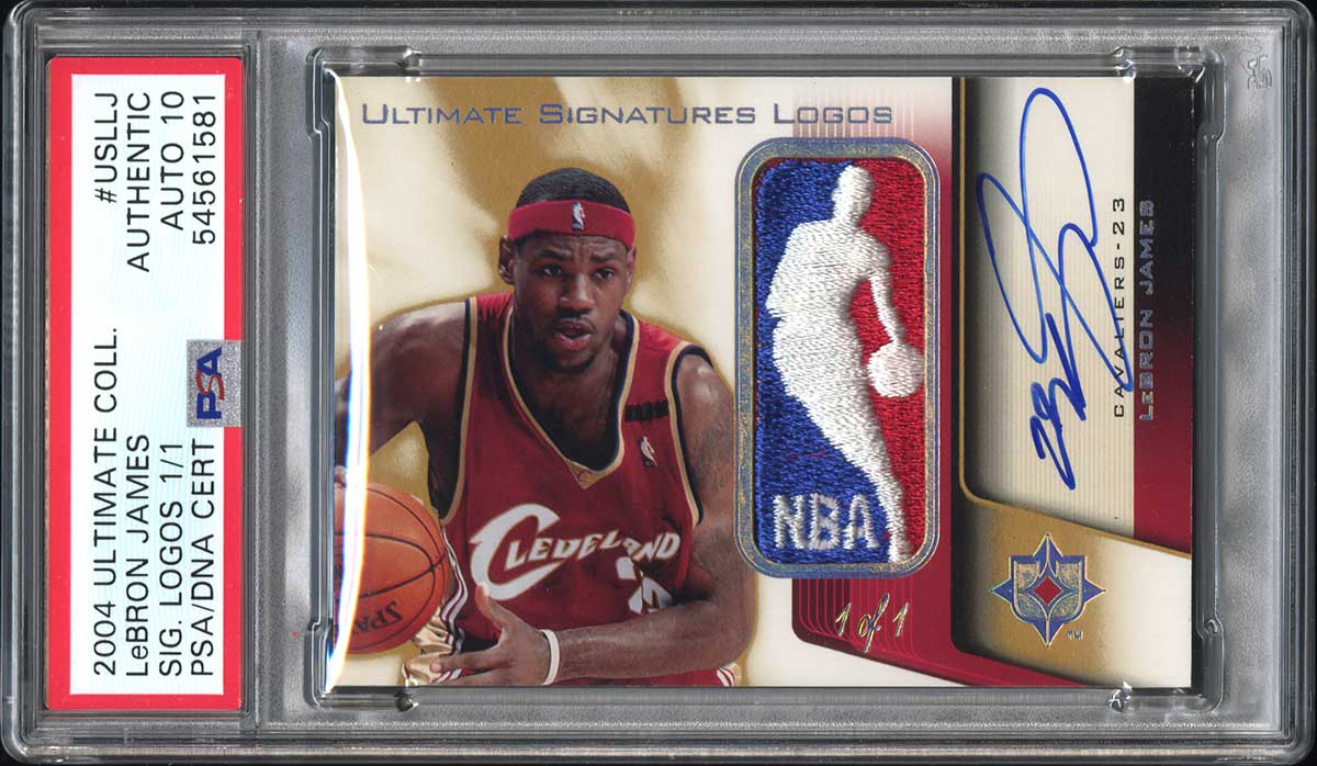 LeBron James (Upper Deck Ultimate Signatures Logos #USL-LJ Signed Logoman Card 2004-05)