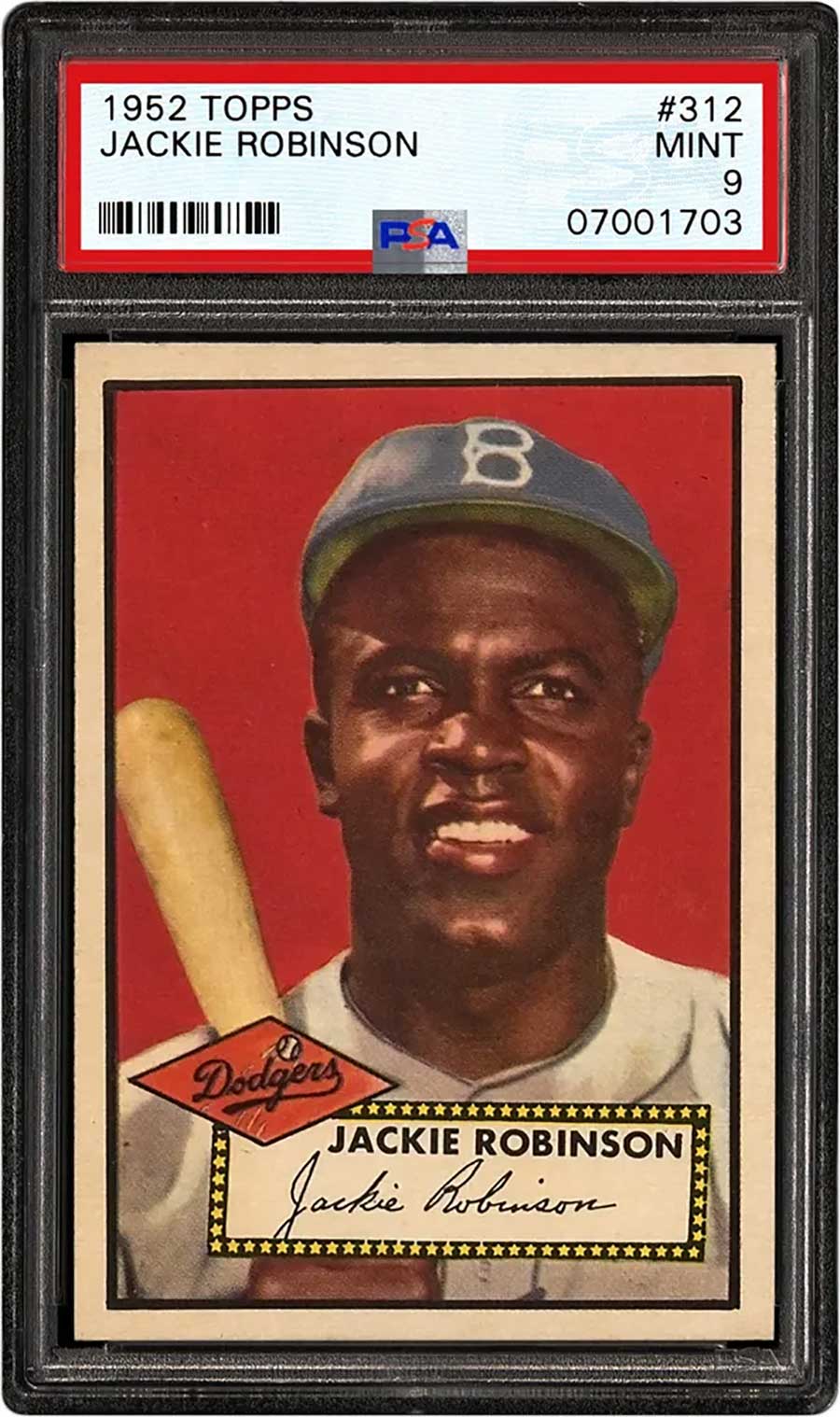 Jackie Robinson (Topps #312 Baseball Card 1952)