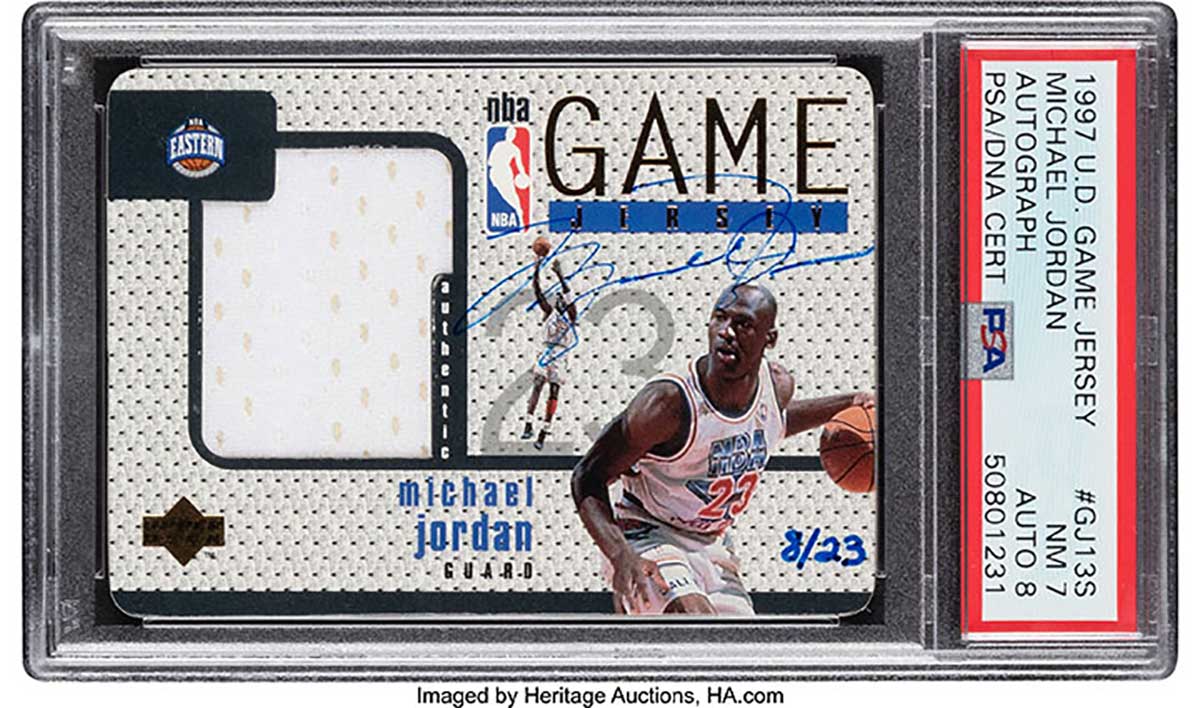 Michael Jordan (Upper Deck Game Jersey Autograph Basketball Card 1997)