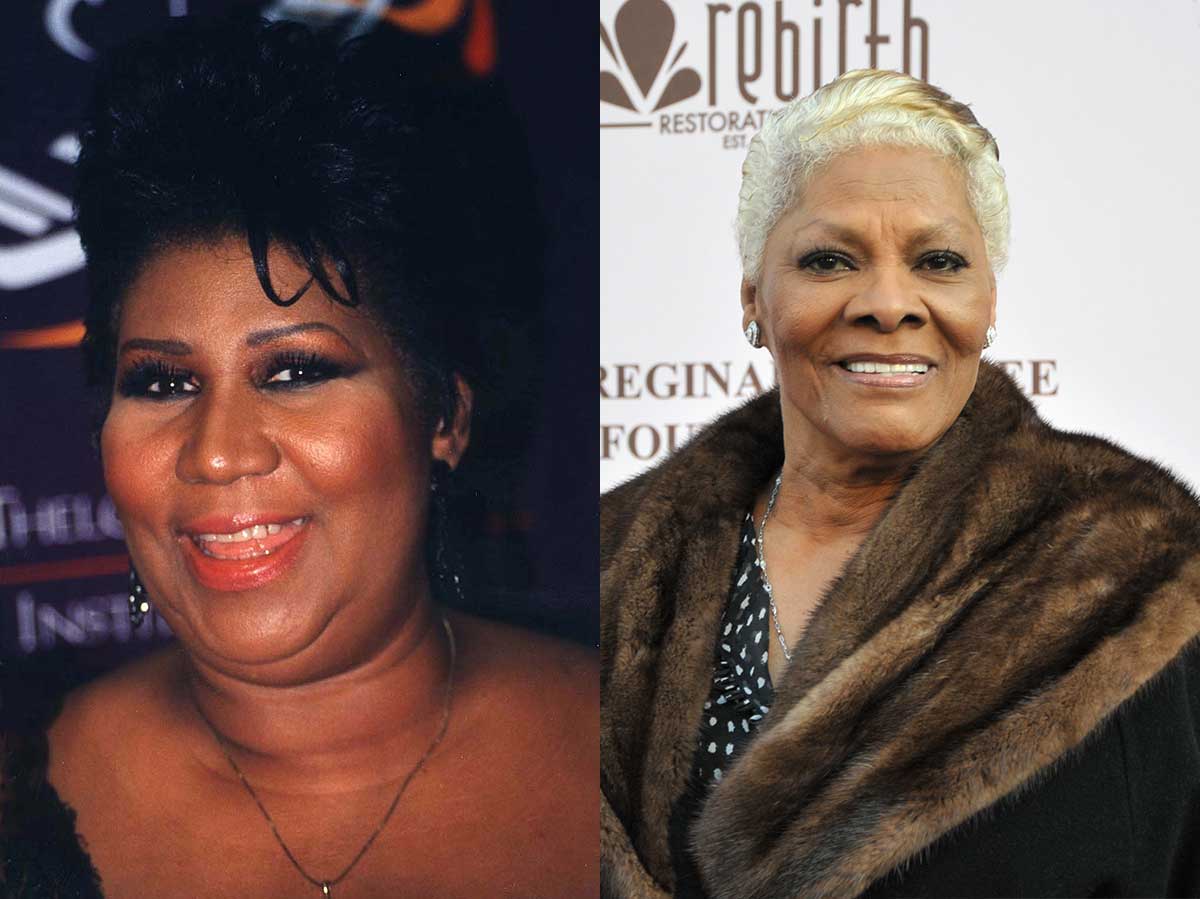 Aretha Franklin and Dionne Warwick