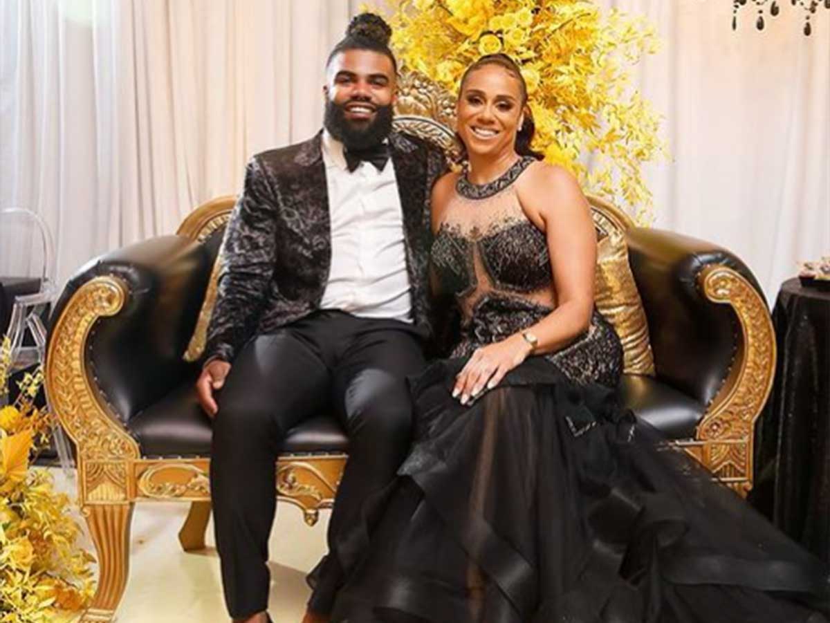 Ezekiel Elliott y Halle Woodard