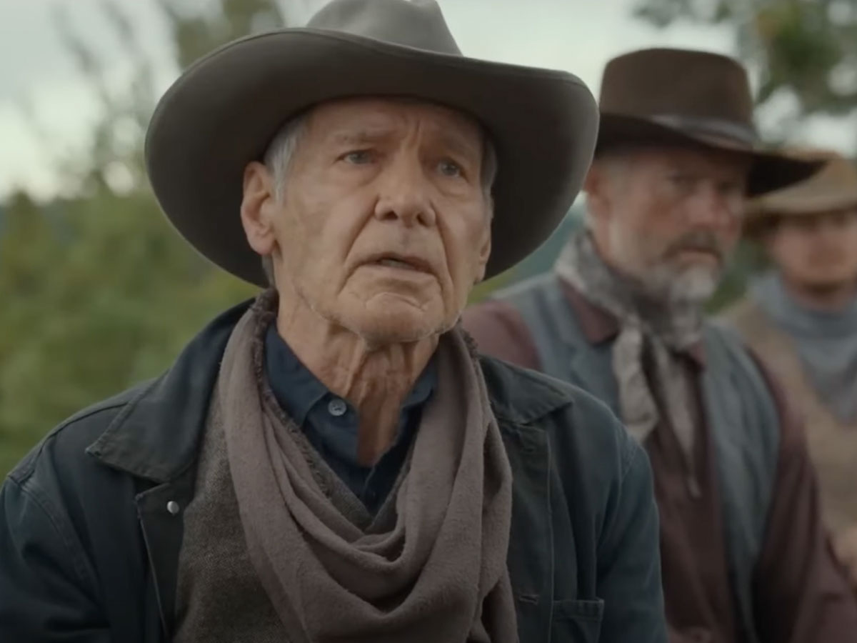 Harrison Ford’s character is the brother of Tim McGraw’s character in 1883.