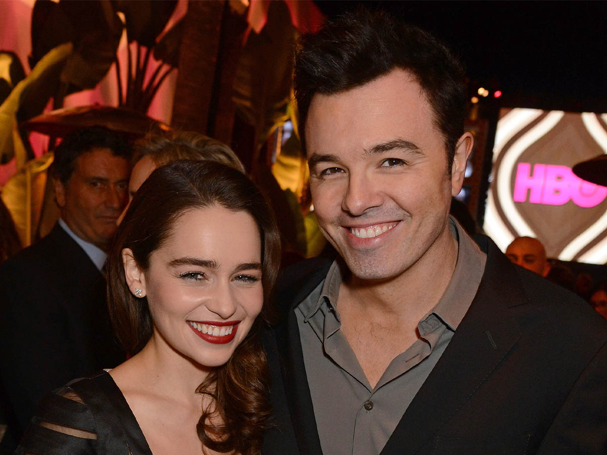 Emilia Clarke and Seth MacFarlane