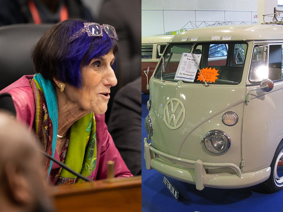 Rosa DeLauro (80) vs. VW Bus (74)