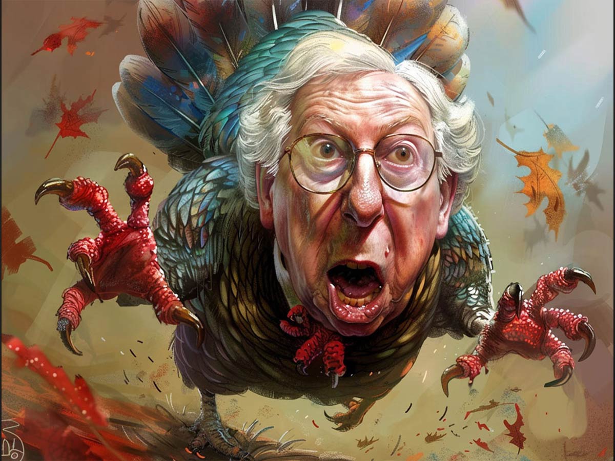Mitch McConnell as a Wild Turkey