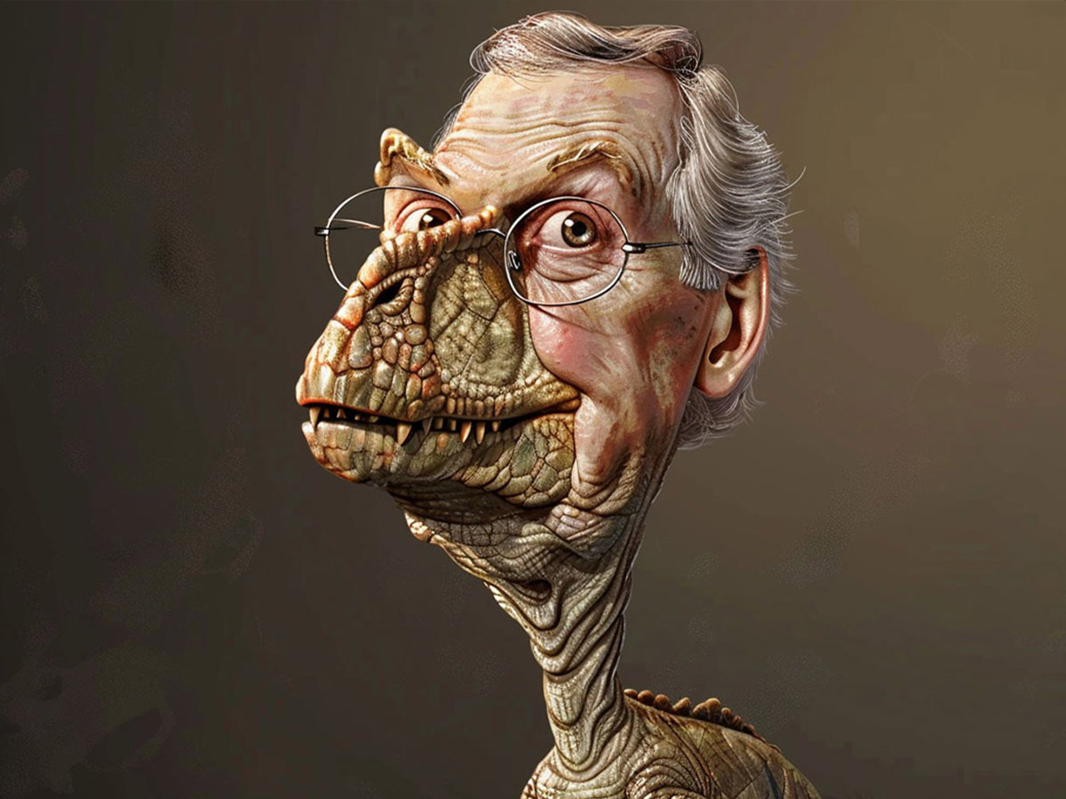 Mitch McConnell as a Dinosaur