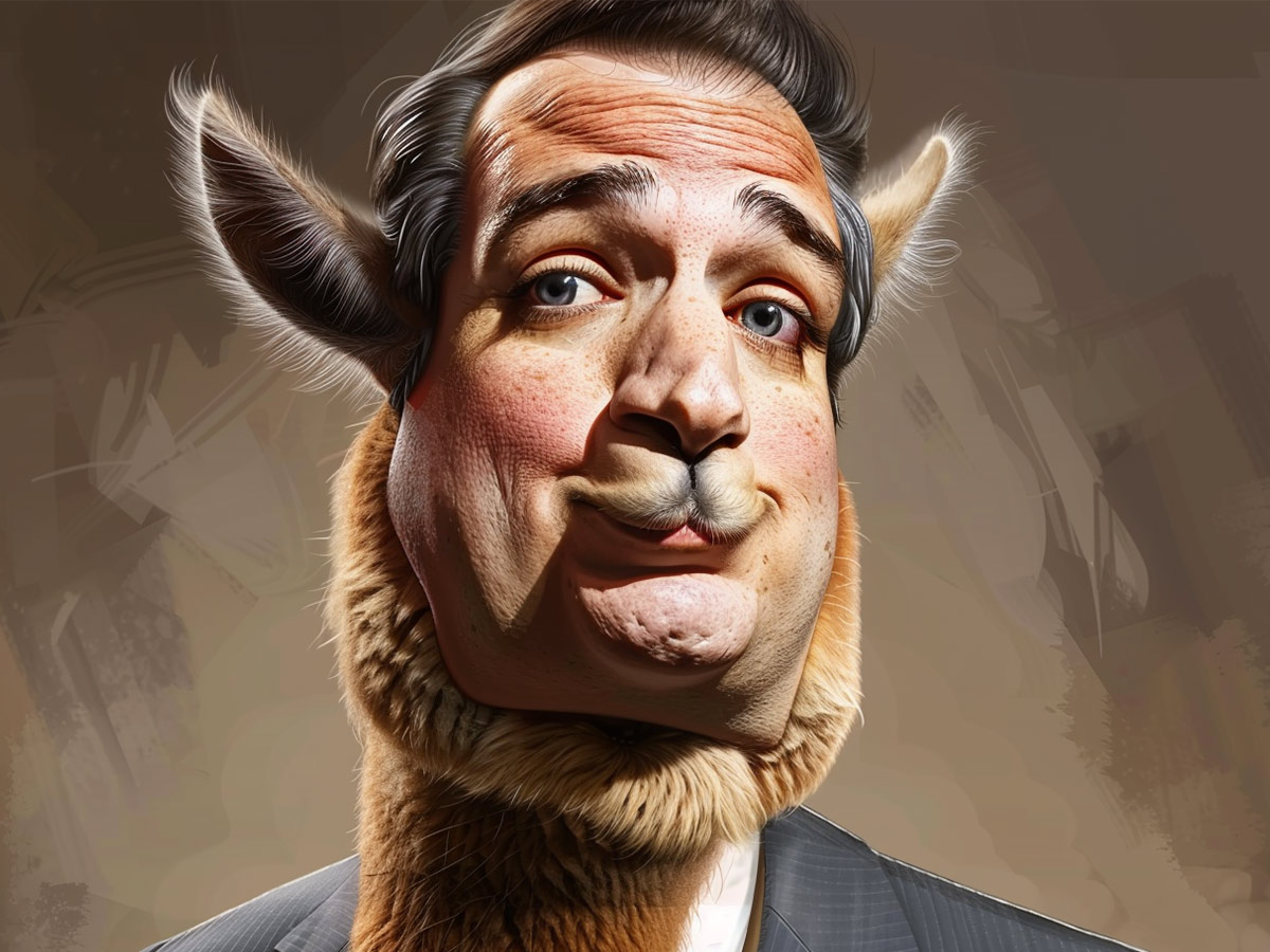 Ted Cruz as a Spittin' Llama