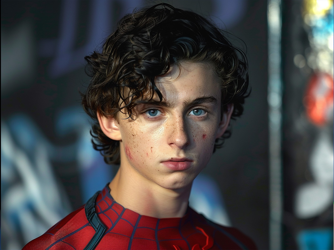 Timothee Chalamet as Spider-Man