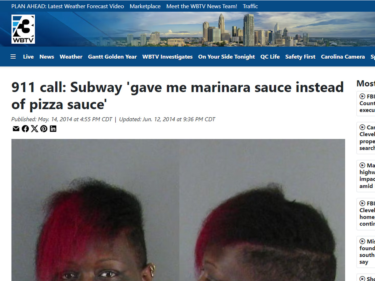911 Call: Subway 'Gave Me Marinara Sauce Instead Of Pizza Sauce'