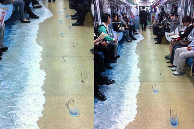We'll do anything to pretend like we're not on the subway.