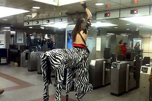 There's a 99% chance he didn't make it through the turnstile.
