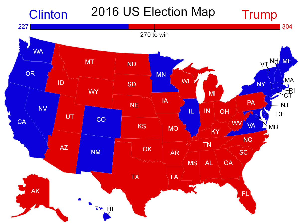2016: Hillary Clinton vs. Donald Trump