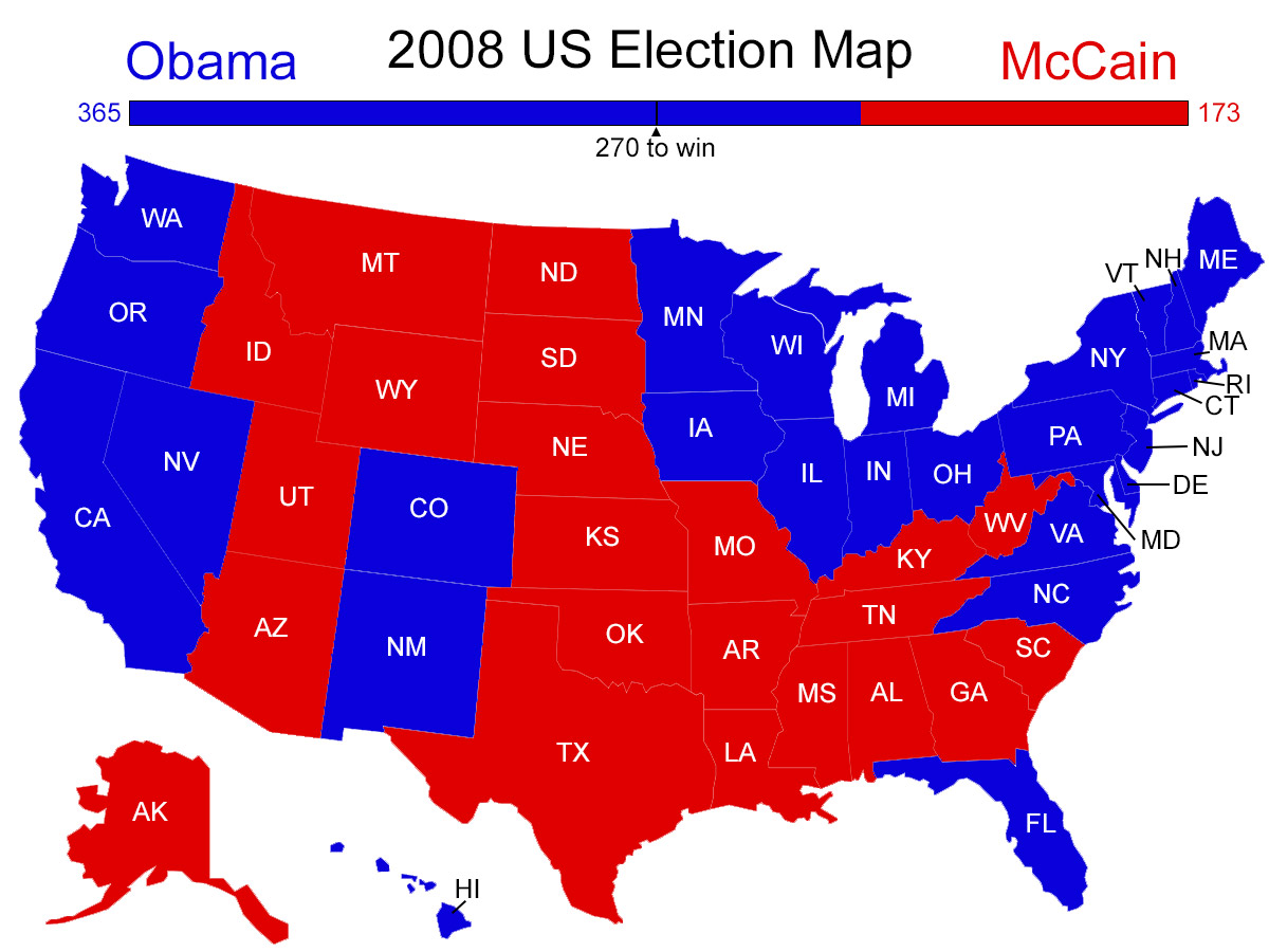2008: Barack Obama vs. John McCain