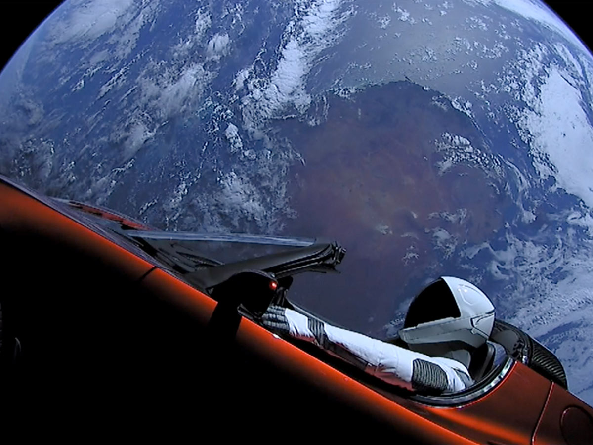 He Sent a Tesla Into Space