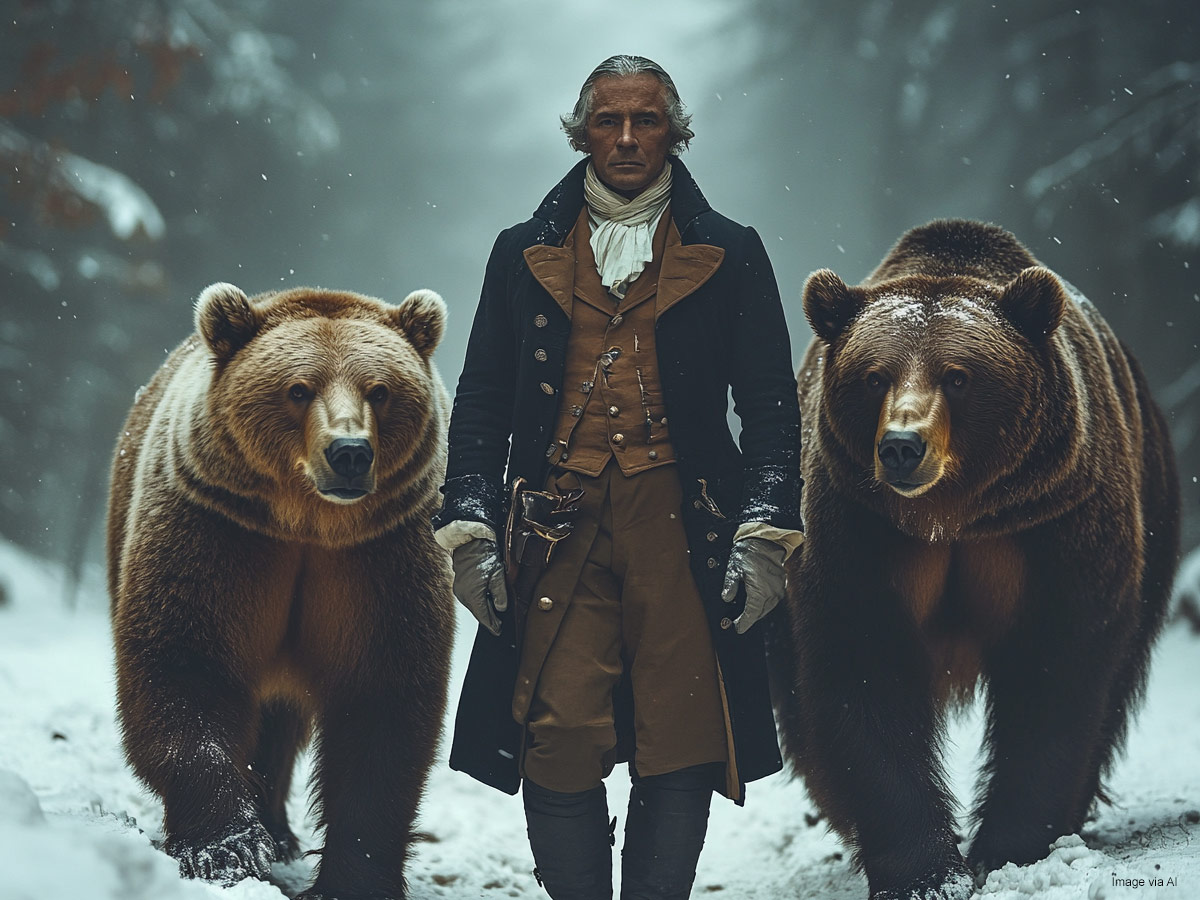 Two Grizzly Bears Given to Thomas Jefferson