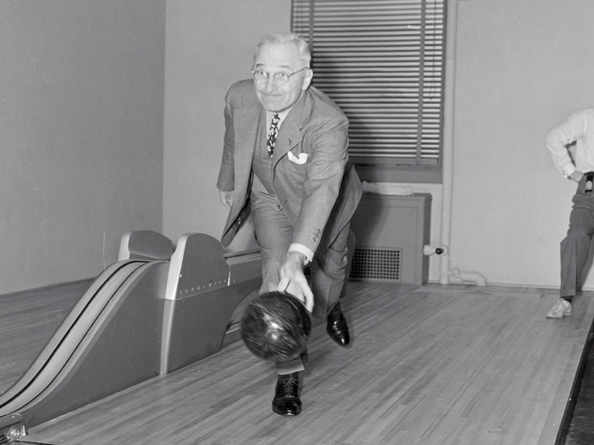 A Two-Lane Bowling Alley Given to Harry Truman