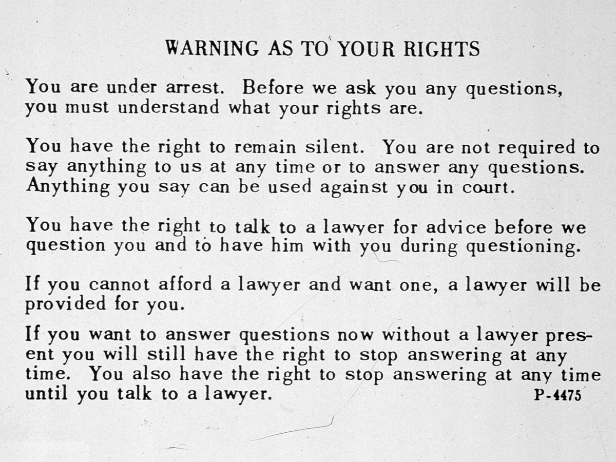 Miranda v. Arizona (1966)