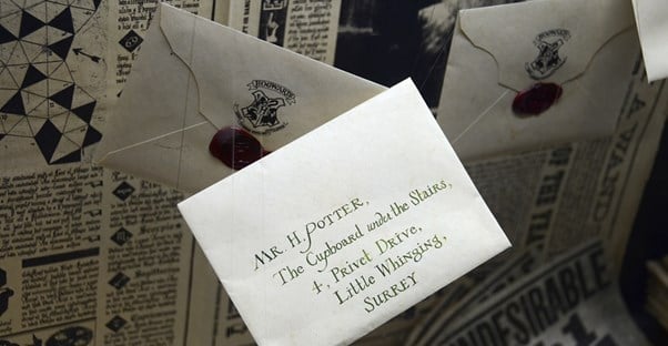 An addressed letter sent to Harry Potter via Owl Post