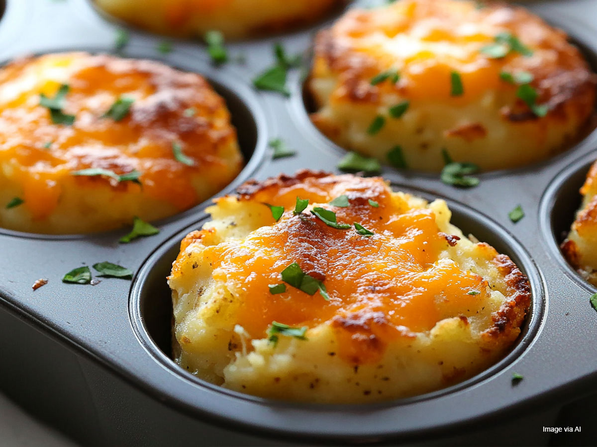 Cheddar Mashed Potato Muffins
