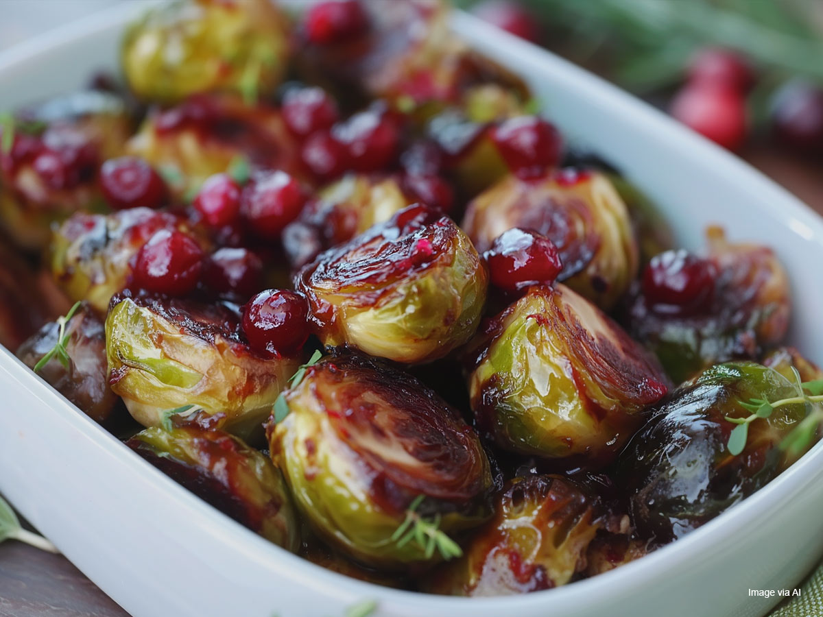 Cranberry Glazed Brussels Sprouts